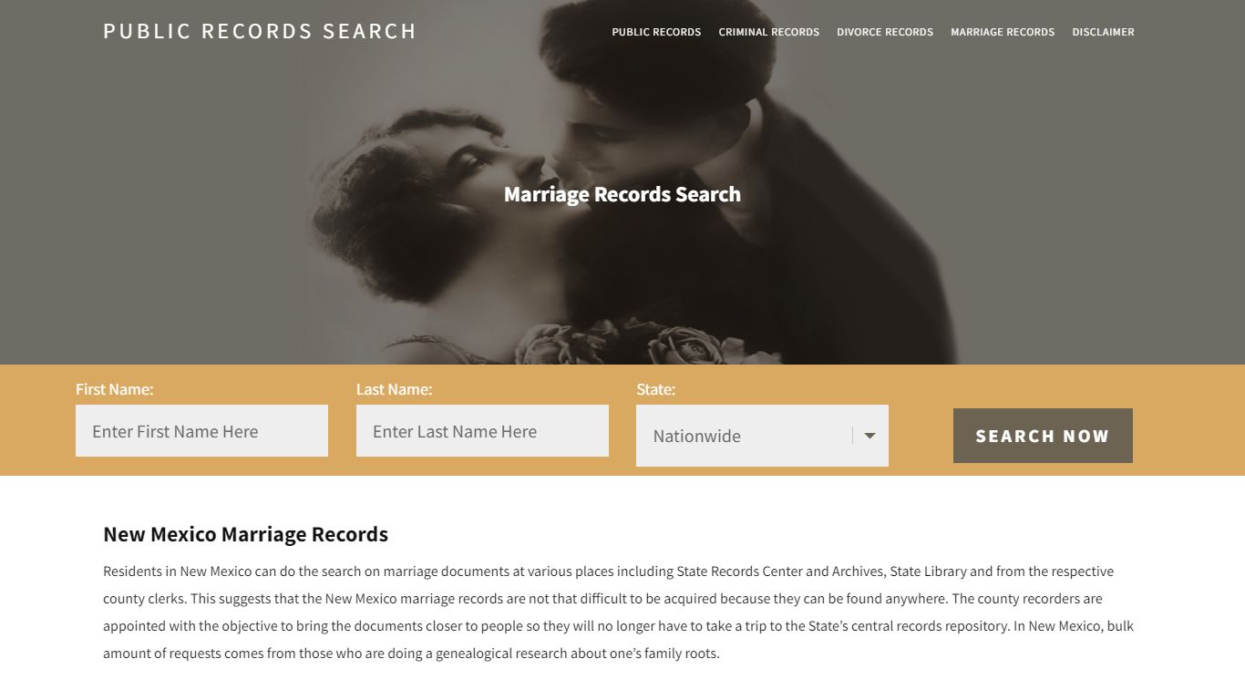 New Mexico Marriage Records | Enter Name and Search|14 Days Free